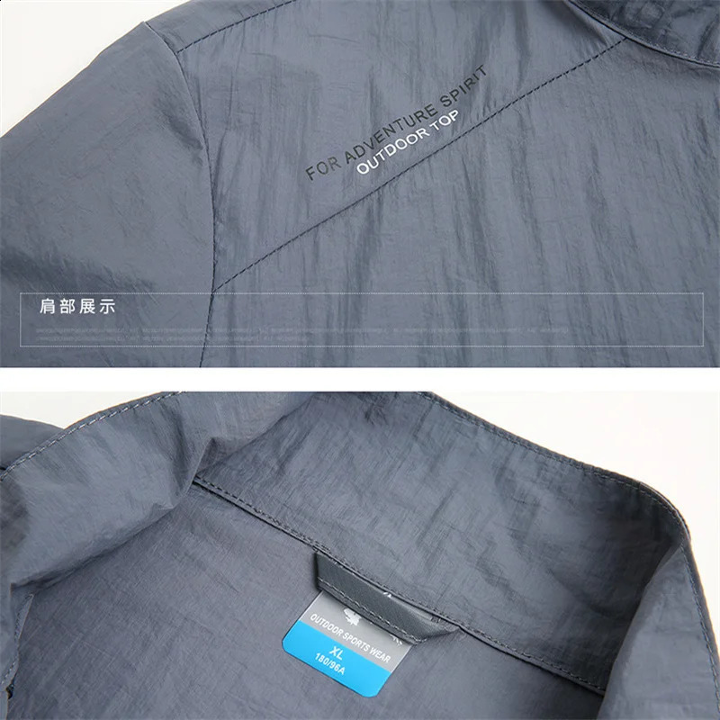 Summer Men Sun Protection Jacket Casual Camping Windbreaker Quick Dry Hiking Fishing Trekking Climbing Coat Sportswear 250122