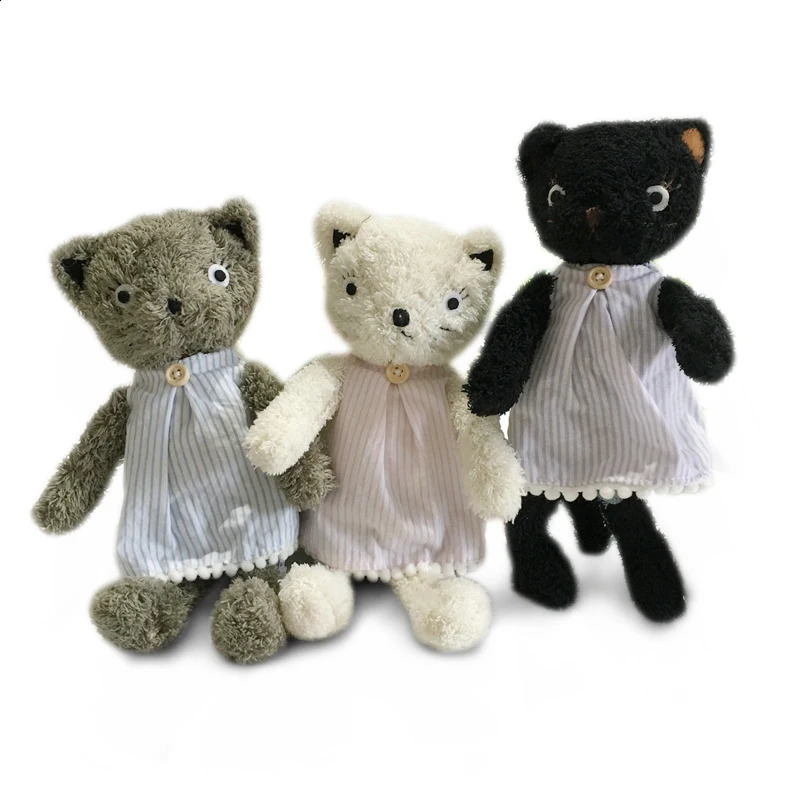 Kawaii Cats Plush Dolls Dressing Cat Stuffed Animals Soft Toys for Girlfriend Girls Birthday Christmas Gifts 250115