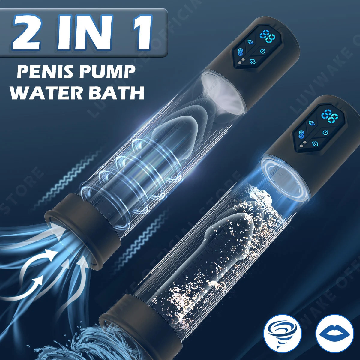 IPX7 Waterproof Electric Penis Pump for Enlargement Man Vacuum Extend 4 Suction Levels 2 Silicone Sleeves 250121
