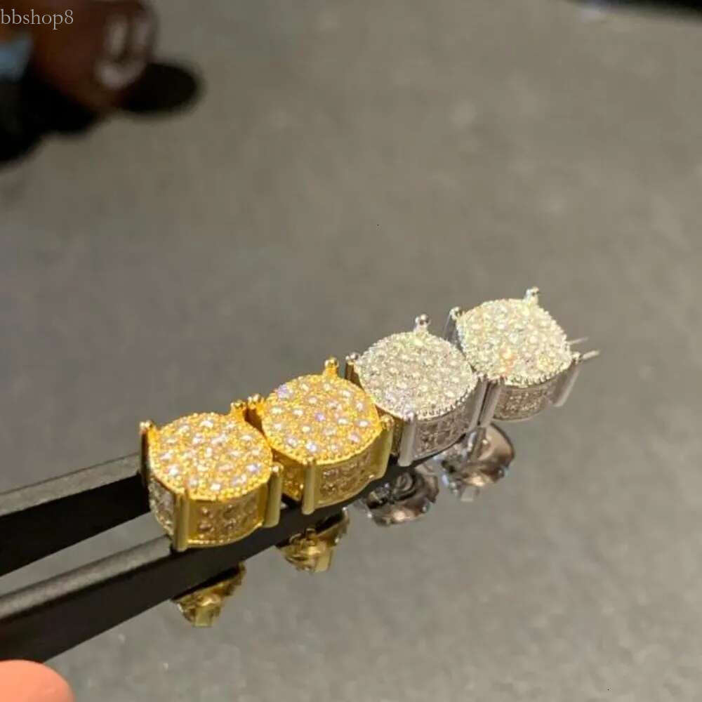 Moissanite Stud Earrings Punk Style Sterg Sier 2025 VVS Dia Lookalike