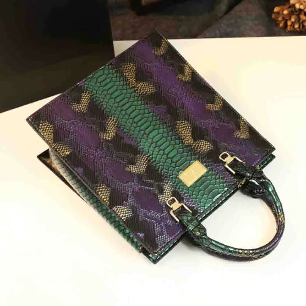 Fashion Noble Women Handbag High Grade Snake Skin Pattern Summer Tote Bag Chic Ladies Crossbody Shoulder Purses 2023 New