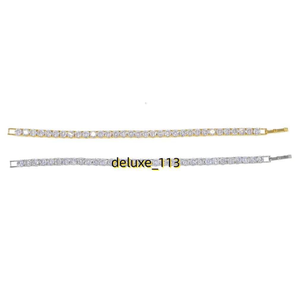 fashioh hip hop 5mm cz tennis bracelet Moissanite beads men bangle chains strand for women pulseiras bijoux sier crystal bracelets
