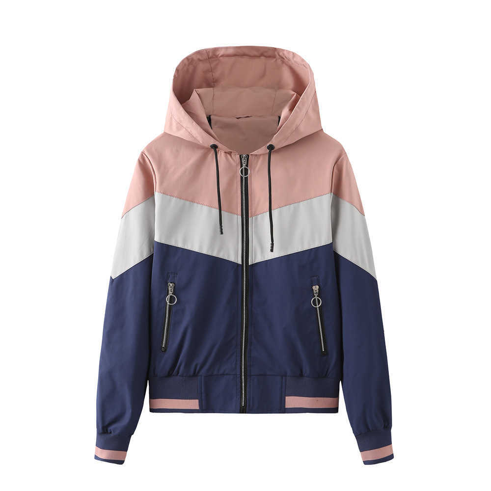 Womens Thin Windbreaker Womens Spring Autumn Hooded Jacket Womens Outdoor Raincoat with Rope Jacket Womens Leather Womens Jacket 241209