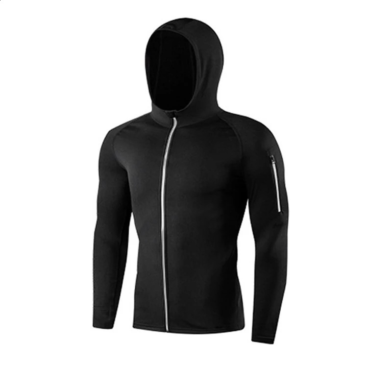 Mens sports jacket with pockets fitness equipment running sportswear exercise jogging 250122