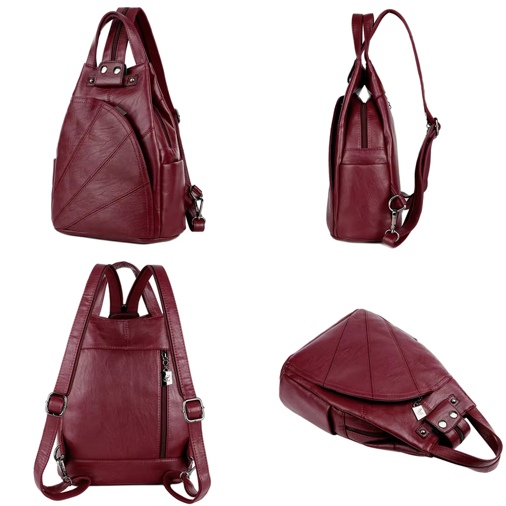 Casual Women Backpack High Quality Youth Leather Female Double Shoulder Bag Designer Brand School Bags For Teenage Girls Mochila