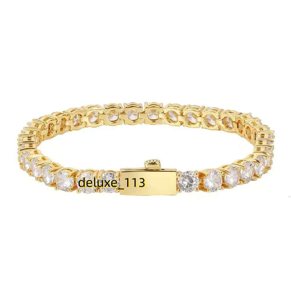 3/4/5mm 7/8inches Iced Out CZ Tennis Bracelet Hiphop 1Row Bracelets for Men Women