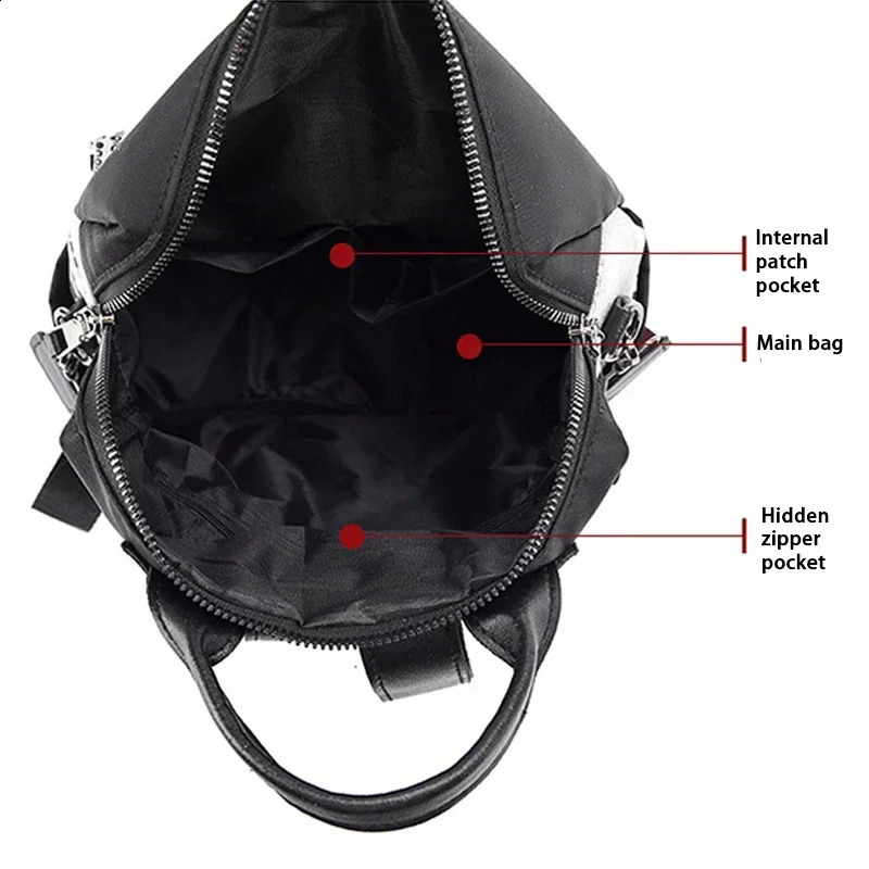 Oxford Womens Backpack Patchwork Female Travel Backpacks for Women Fashion Book Bags Woman 2023 Trend High Capacity Back Pack 250121