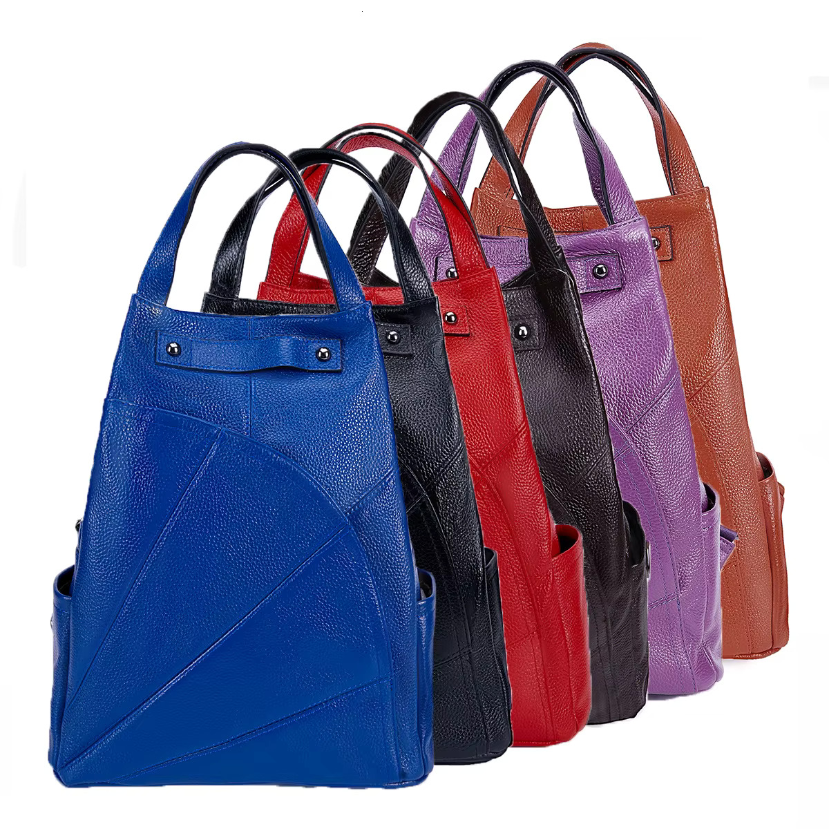 YUECIMIE Purple Genuine Women Brand School Backpack Real Leather Female Mochila Shoulder Bags For Teenage Girl