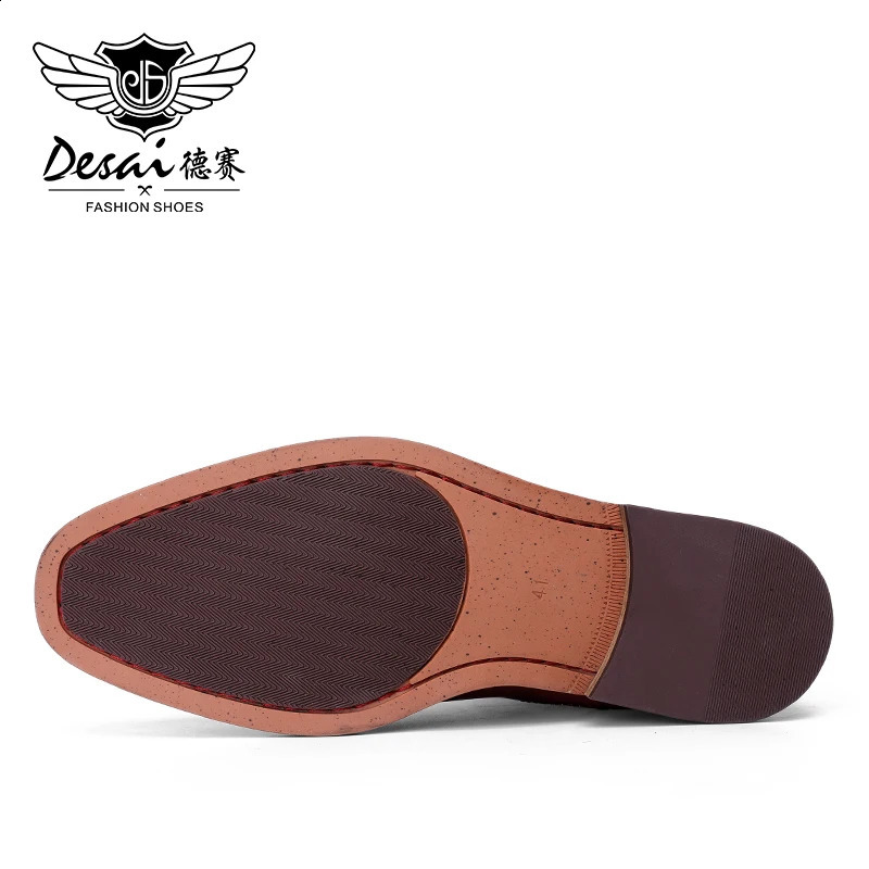 Desai Winter Dress Chelsea Boots Genuine leather Fleece lined formal shoes Business work shoes Patent leather shoes Gifts 250120