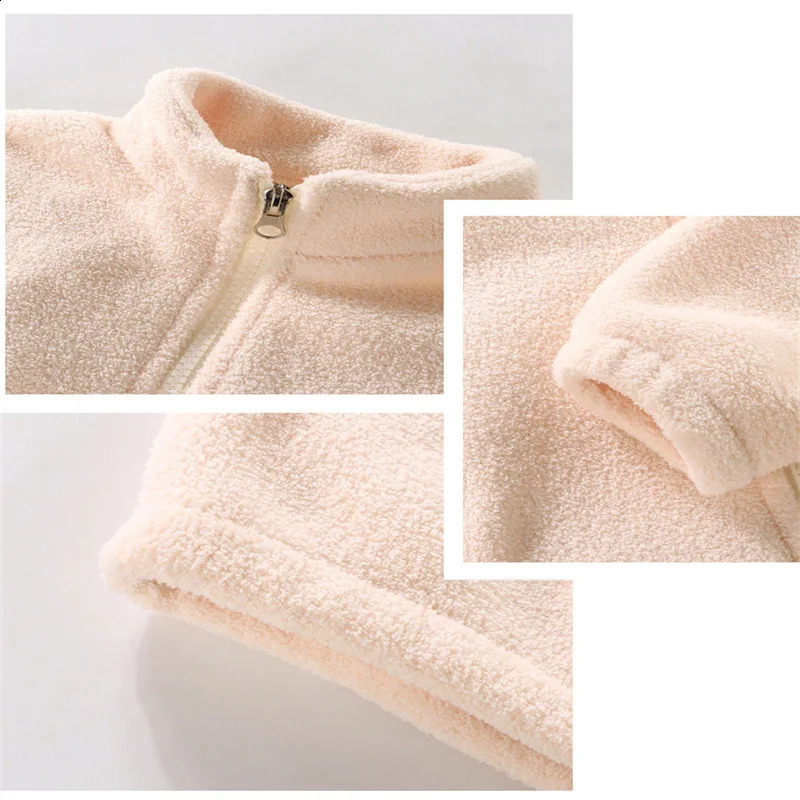 Plush Sets Children Autumn Winter Warm Fleece Suits Baby Thickened Cardigan TopPants 2Pcs Outfits Boys Girls Homewear Clothing 250113