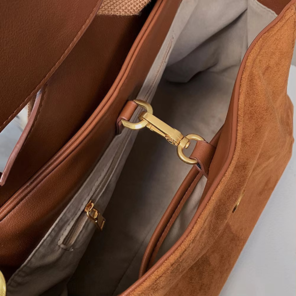 Women Crossbody Purse Adjustable Strap Frosted Satchel Large Capacity Solid Color Female Casual Bag