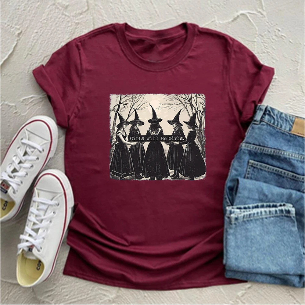 Vintage Will Be Witch Shirt Funny Witch Shirts Tees Halloween Women Vintage Clothes Witchy Vibes Graphic T Shirts 250109