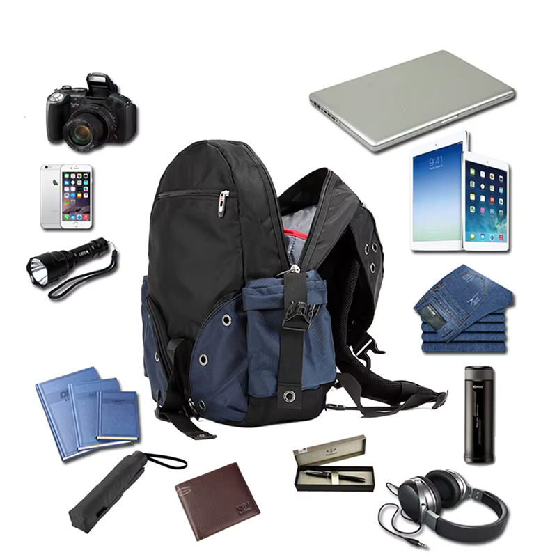 Men's Waterproof 15.6 Inch Laptop Computer Backpacks Swiss Travel Backpack Oxford Casual Schoolbag Male Mochila
