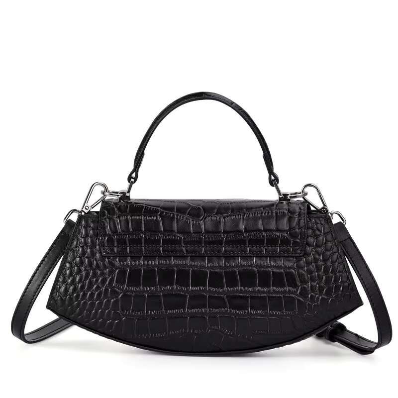 Crocodile Crossbody Women's With A Cowhide Leather Top Layer Fashion And Versatile Shoulder Bag