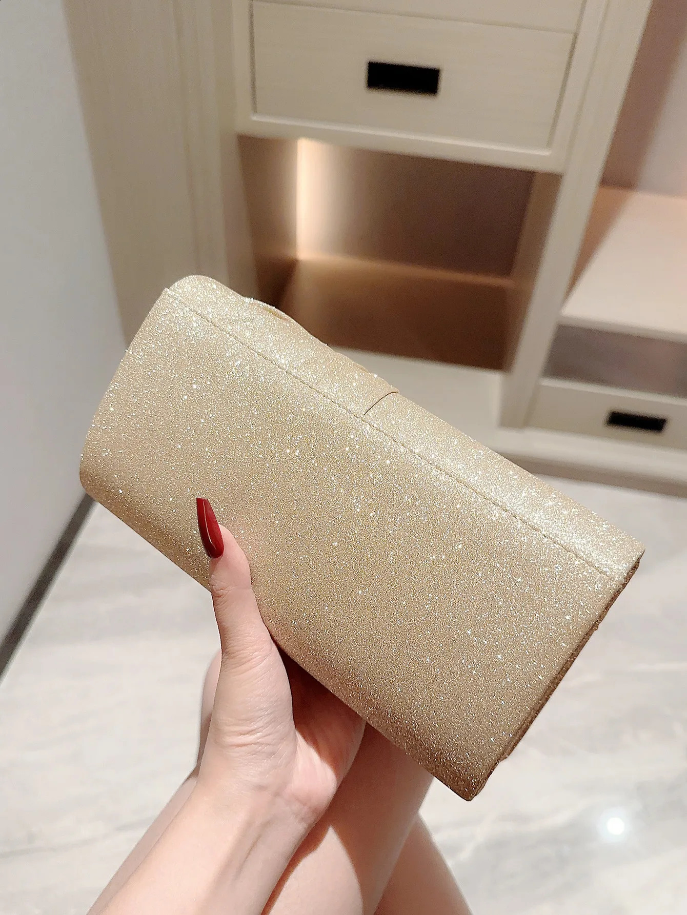 Womens Classic Cross Sparkling Flap Evening Bag Clutch Bag Party Bag Prom Bag Evening Bag Dress Bag Wedding Bag 250122