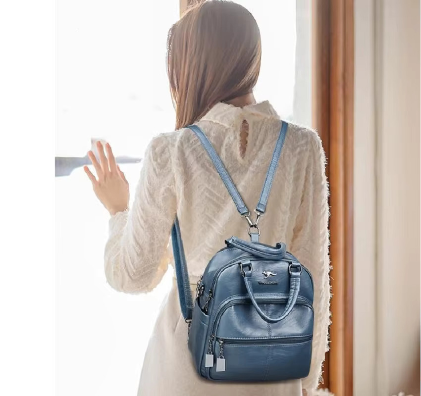 Fashion Women Travel Backpack Designer Ladies High Quality Soft Leather Shoulder Bags Totes School Crossbody Bag