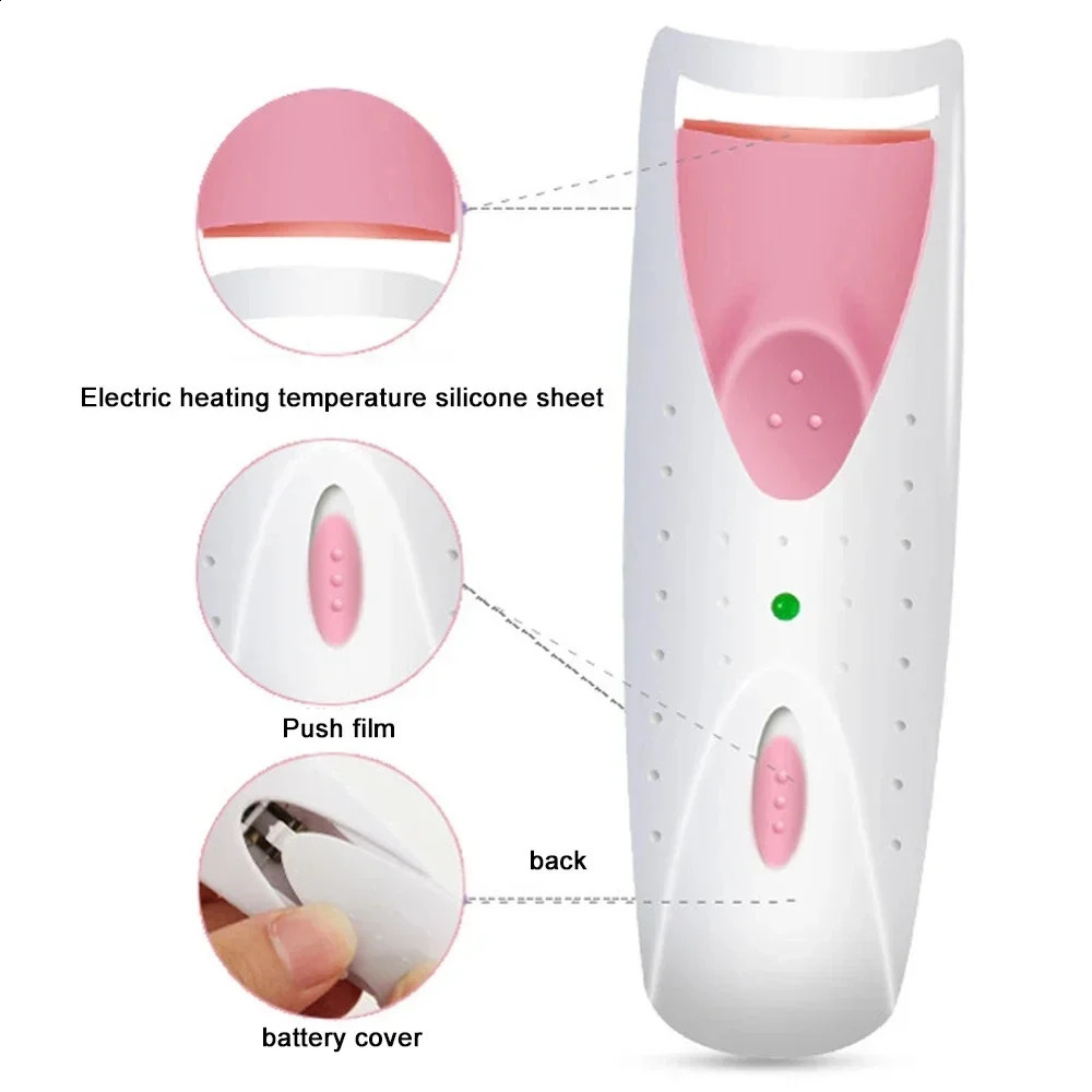Electric Eyelash Curler Pink Lasting And Portable Shaping Curling Clip Charging Model Fast Heating 250115