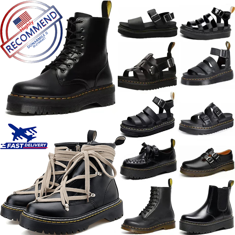 Designer Martin Boots leather winter snow boot for men women booties sandals smooth black fashion bottom sneakers ankle classic outdoor sandal free shipping