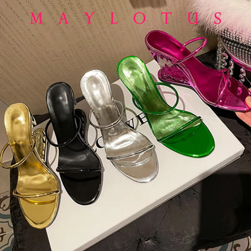 European And American Summer New Metal Tooth Sandals, High-Heeled Shoes, Fashion Shows, Women's Dresses,Nightclub Party Sandals