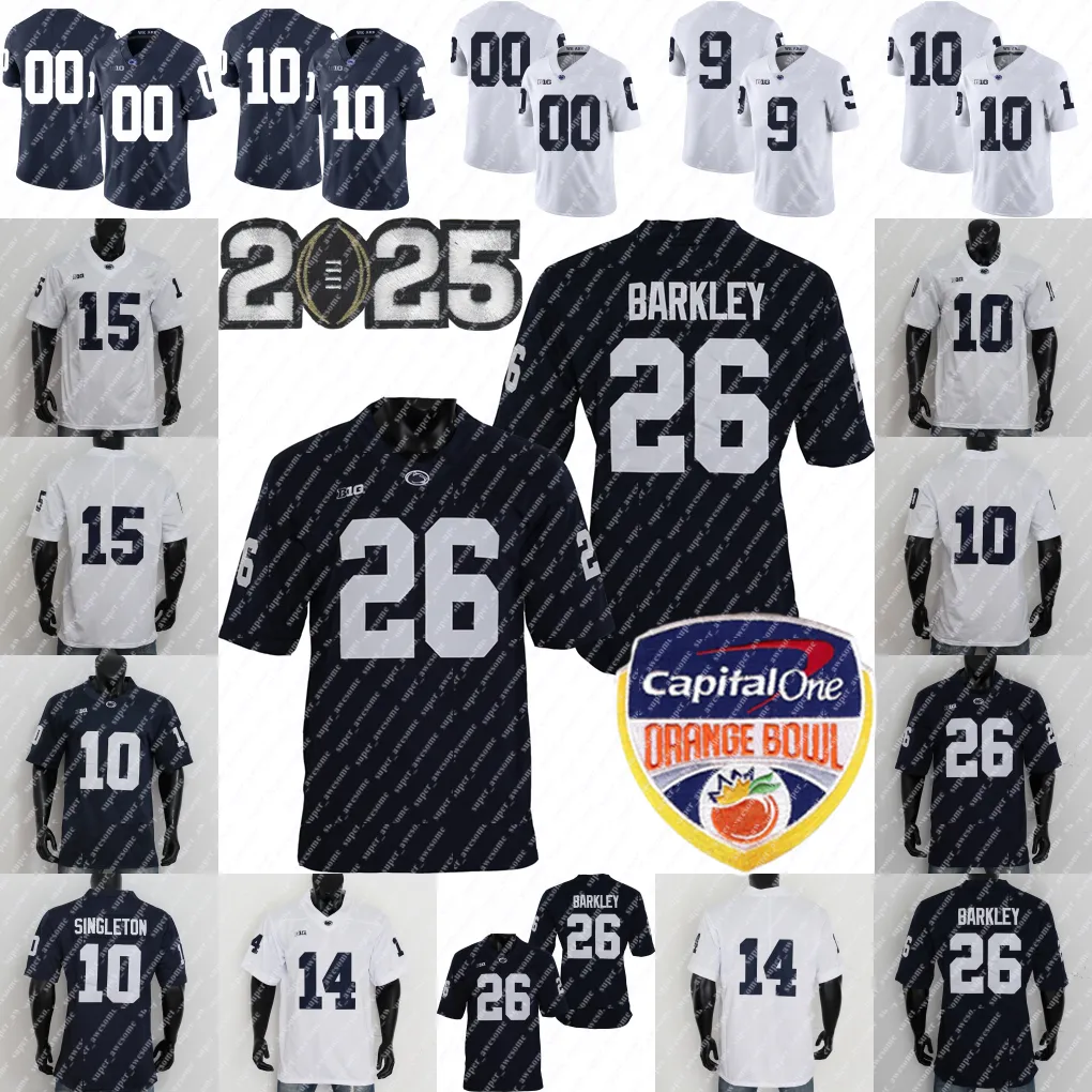 Sean Clifford Nicholas Singleton Penn State Nittany Lions Jersey Drew Allar Chr…