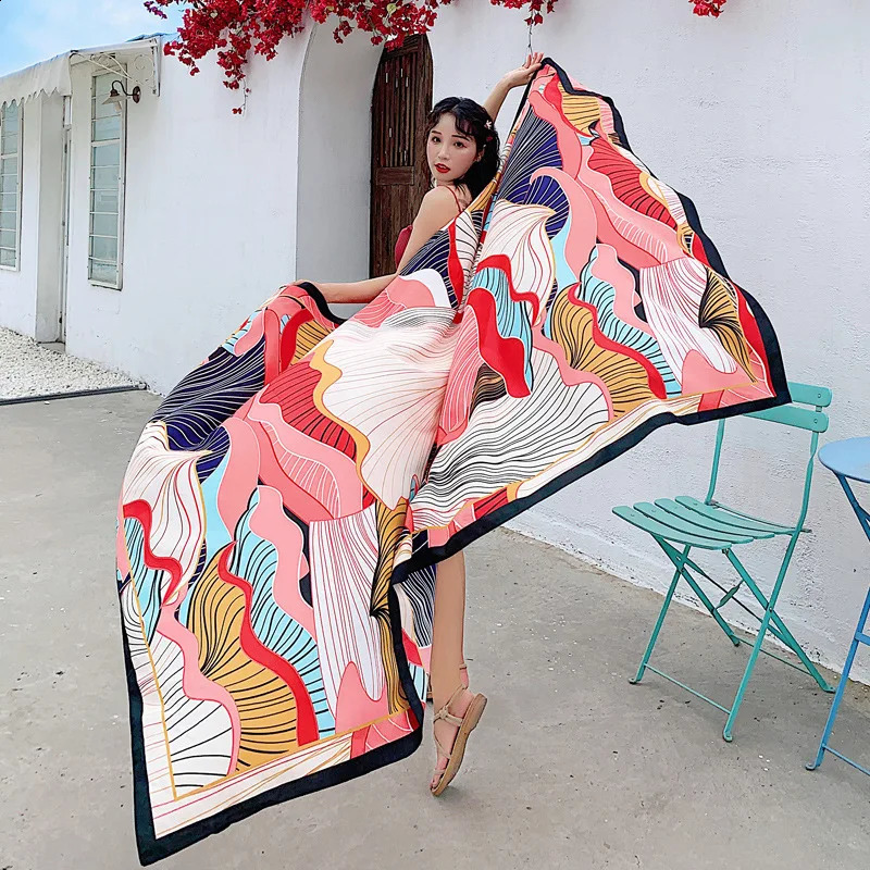 Large Size Vintage Ethnic Style Scarf Women Sun Shade Retro Cotton Tapestry Pashmina Yoga Shawl For Beach Travel Beach Tunic 250120