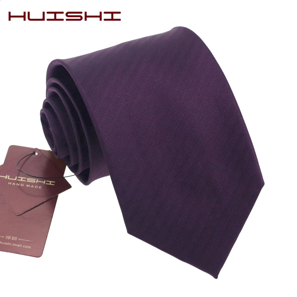 Classic Business Necktie Collar Men Women Quality Stripe Ties Scarves Deep Purple Waterproof British Style Mens Neck Color 250114