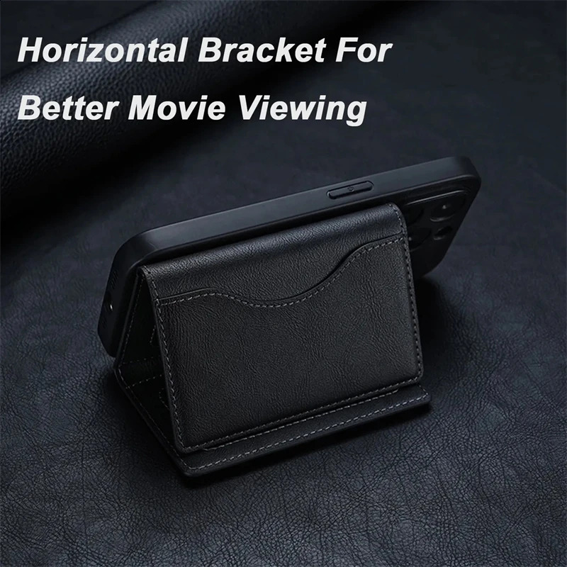 Magnetic Folding Wallet Card Holder PU Leather Case for Magsafe IPhone 14 13 15 Pro Max 12 Plus I Phone I15 Macsafe Stand Cover 250120