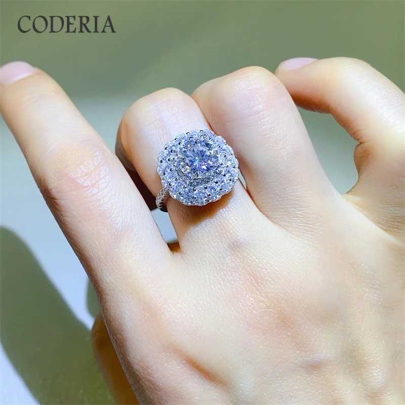 Diamond Certified GRA Moissanite 2CT Ring D Color VVS1 925 Sterling Silver Rings Wedding Jewelry With Certificate Black Card
