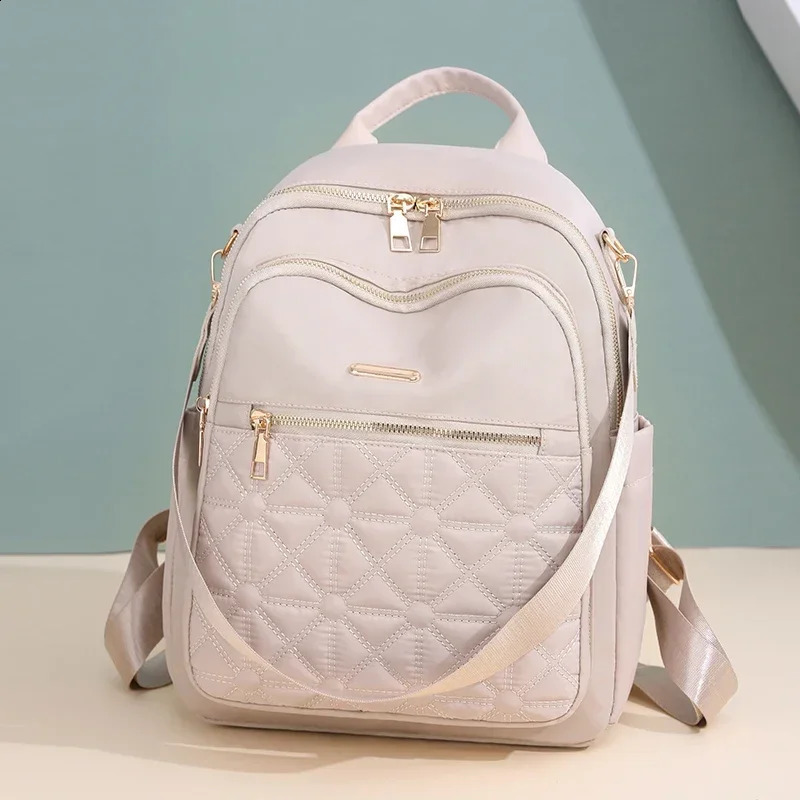 Selling High-quality Zippered Nylon Urban Fashion Large Capacity Womens Backpack Minimalist Casual Style Student Backpack 250122