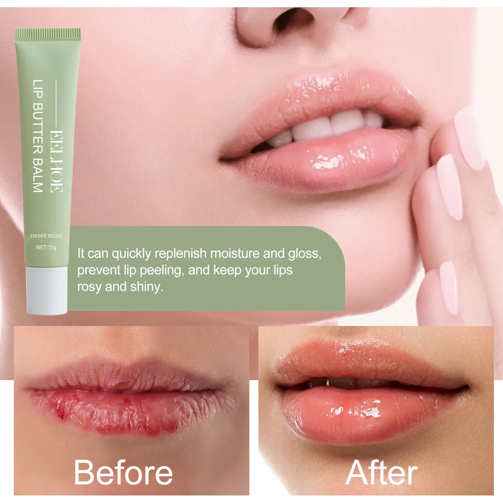 Lip Butter Balm Dilute Lip Lines Prevent Dry And Cracked Lips Brightening Lip Color Moisturizing Nourishing Lip Care Cream 5 Pcs 250121