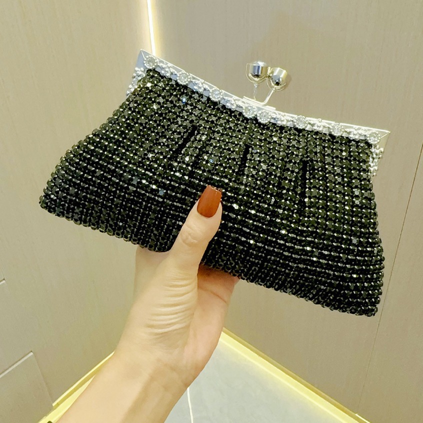 Luxury Sparkling Celebrity Bridal Wedding Paired With Dress Bag Diamond Banquet Handbag