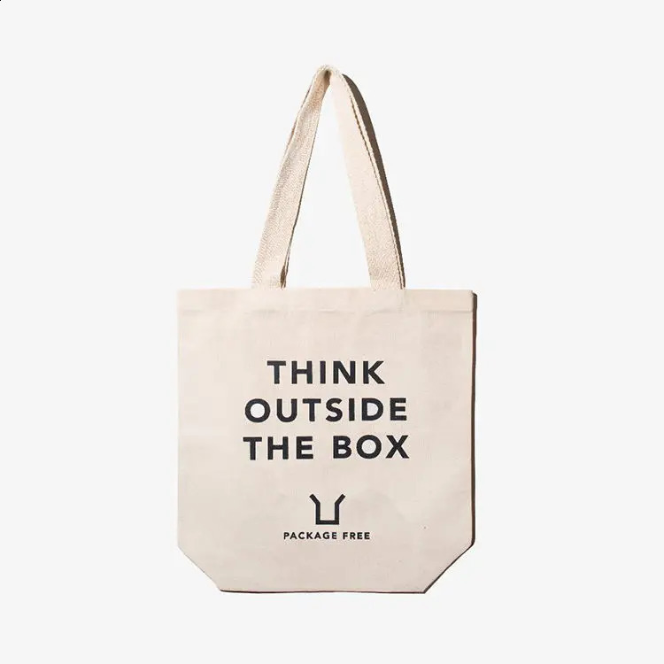 Wholesale 100pcs/lot Eco Friendly Cotton Shopping Canvas Tote Bag with Custom Printed 250121