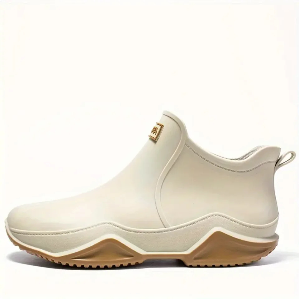 Trendy Outdoor Kitchen Non-slip Rain Boots Motorcycle Waterproof Shoes Rain Shoes Rubber Shoes Water Shoes Fishing Shoes For W 250122