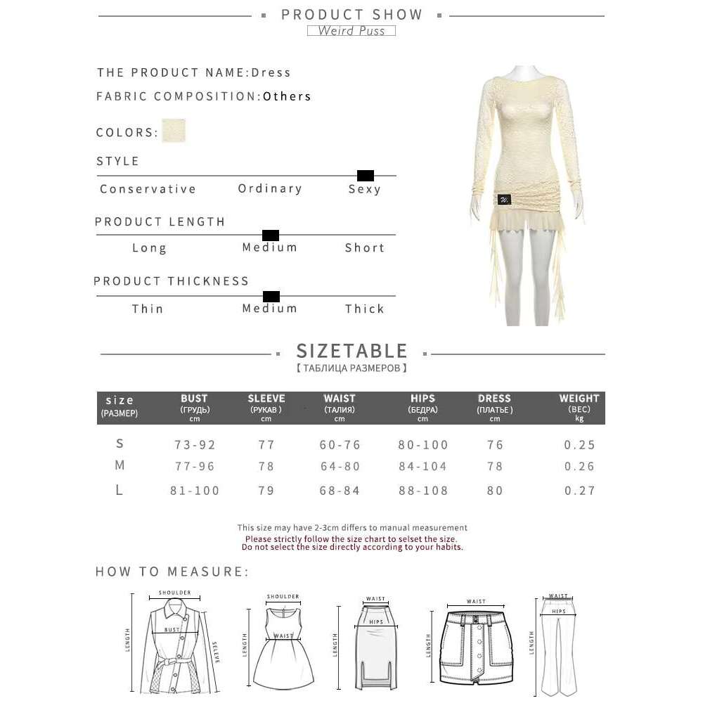 Women's Wear Dress Weird Puss Lace Patchwork Dress Woman Summer Sexy See Through Bandage Backless Ruffles Long Sleeve Irregular Hem Skinny Bodyco