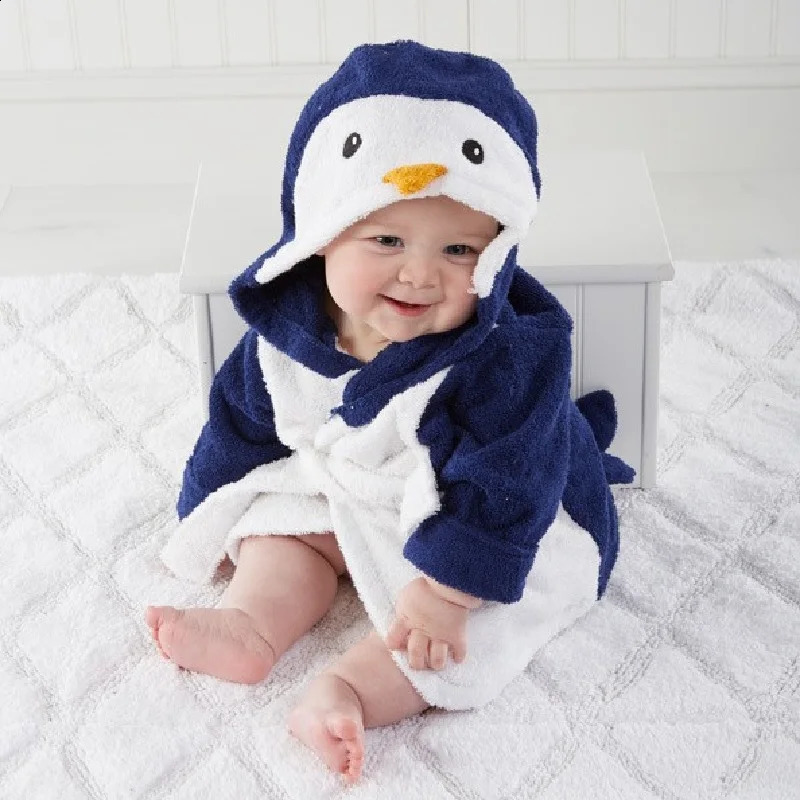 Cute Mouse Children Bathrobe born Blankets Baby Boy Bath Towels Hooded Girl Coat Terry Clothes Set Pography Props 0-6 Year 250114