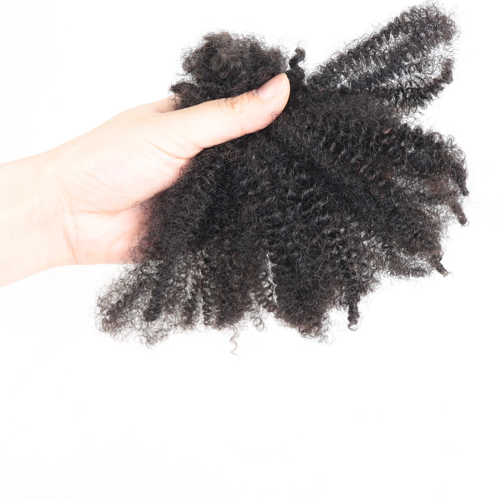 50g Dreadlocks Afro Kinky Curly Human Hair For Women Colored Crochet Braiding No Weft Indian Virgin Hair Bulk 240117