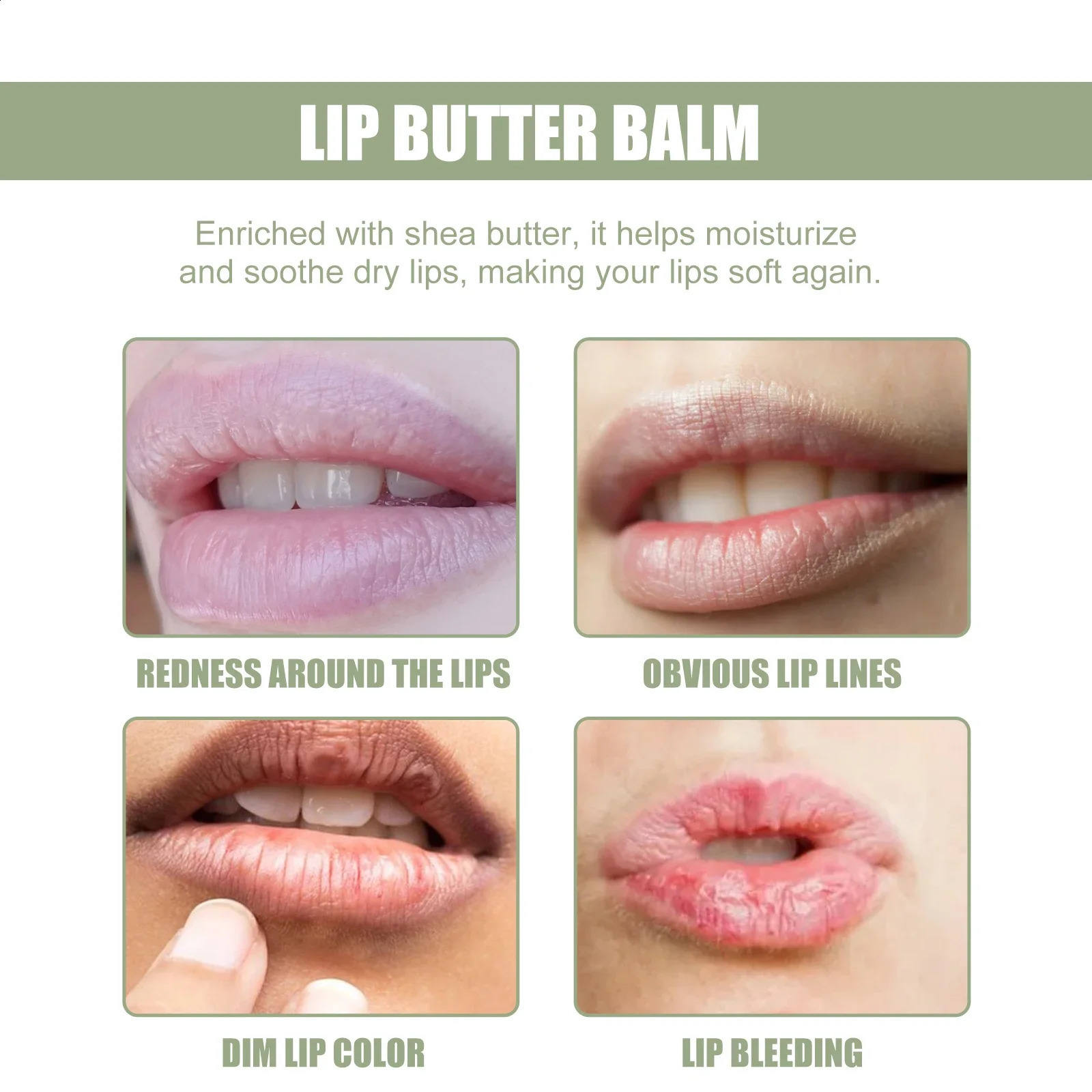 Lip Butter Balm Dilute Lip Lines Prevent Dry And Cracked Lips Brightening Lip Color Moisturizing Nourishing Lip Care Cream 5 Pcs 250121