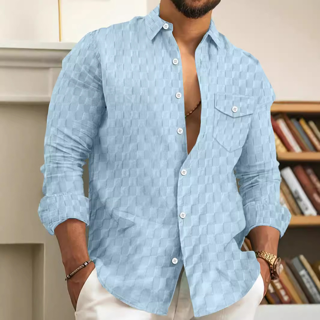 Designer shirt Mens t-shirts long sleeve t shirts fashion casual mens t-shirt plaid tees tops man tshirts Spring Autumn fashionable clothing s-3XL haw