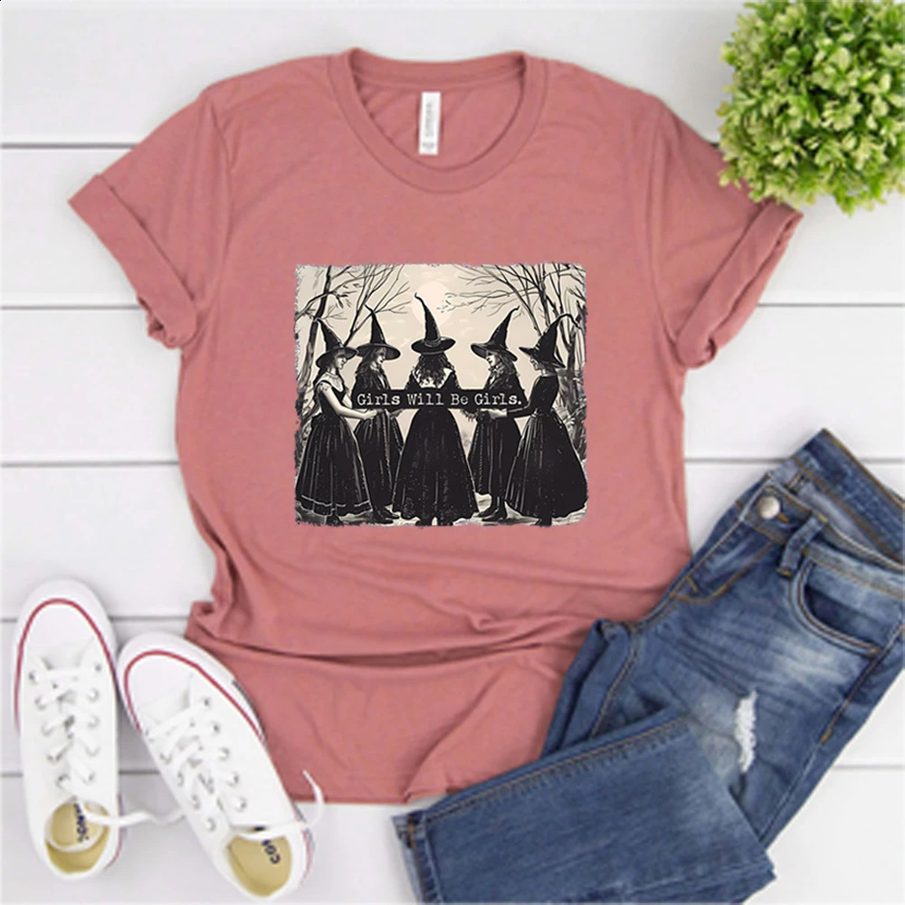 Vintage Will Be Witch Shirt Funny Witch Shirts Tees Halloween Women Vintage Clothes Witchy Vibes Graphic T Shirts 250109