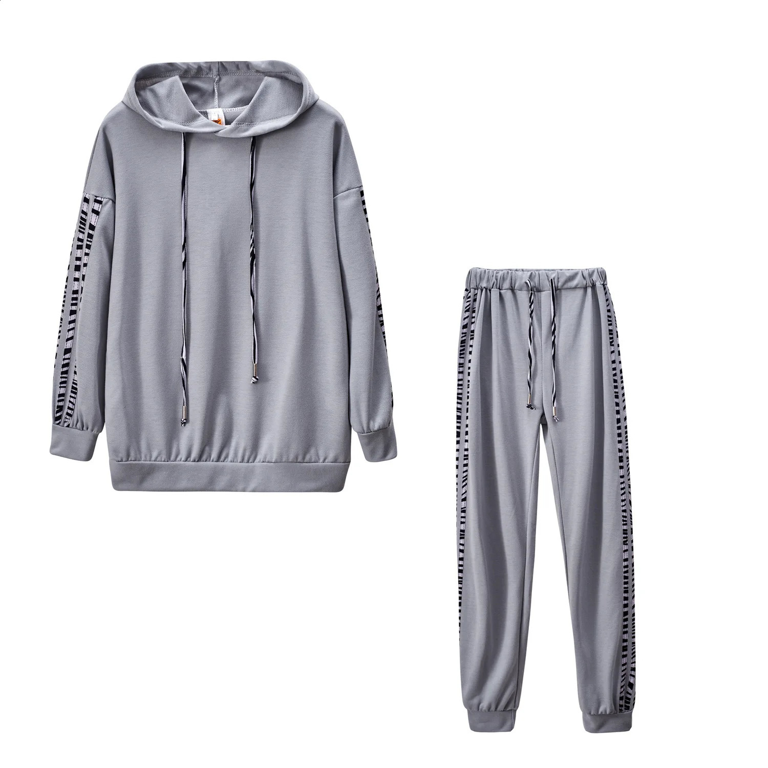 Autumn Women Tracksuits Two Pieces Set Stripe Hoodie Sweatshirt Pants Outfits Casual Streetwear Fashion Female Sport Suits 250122