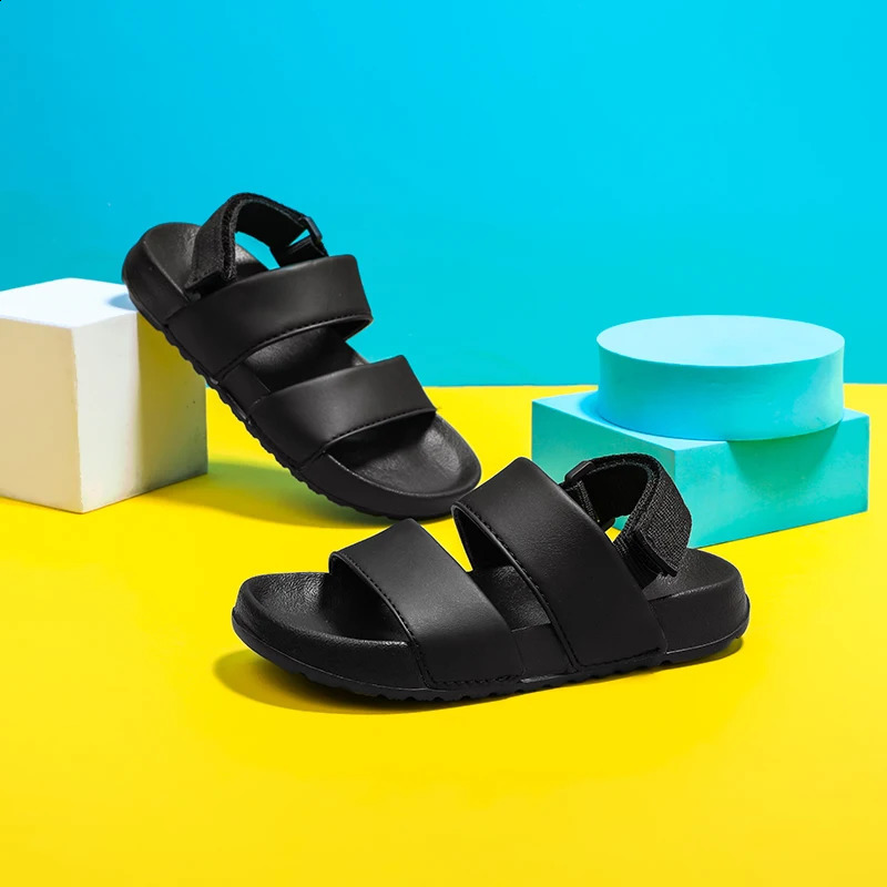 Summer Little Boy Sandals Color Block And Lovely Pink Children Sandals Toddler Baby Soft Leisure School Girls Beach Sandals 250114