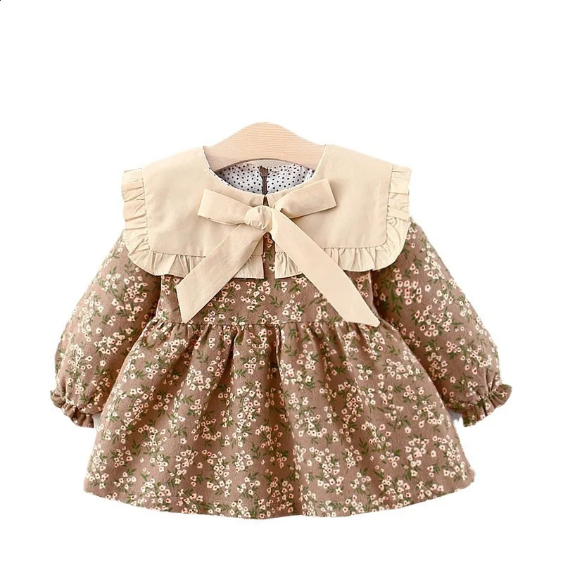 Autumn born Baby Girls Clothes Toddler Floral Princess Dress for Girl 1 year Birthday Christmas Dresses Infant Clothing 250116