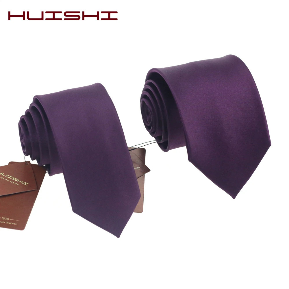 Classic Business Necktie Collar Men Women Quality Stripe Ties Scarves Deep Purple Waterproof British Style Mens Neck Color 250114
