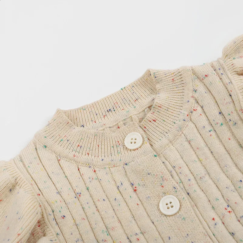 Knitted Baby Jumpsuit Solid Color Long Sleeves Knitted Rompers with Buttons for Toddlers Girls Outfit born Baby Clothes 250121