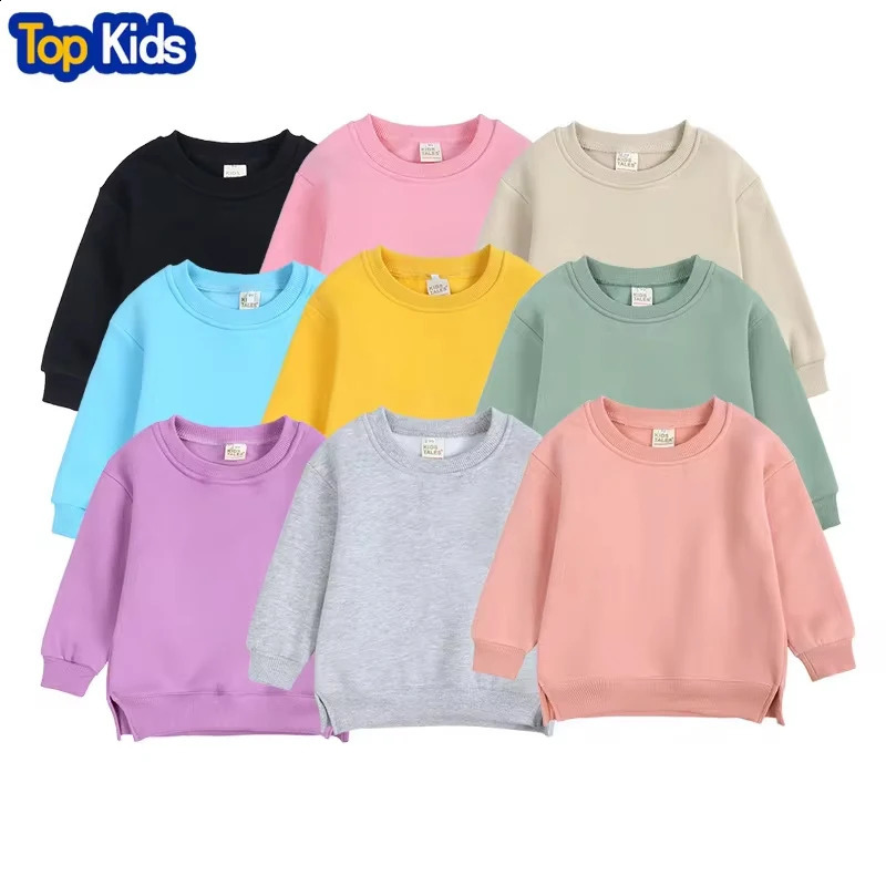 9M-7Y Winter Kids Hoodies Baby Girls Boys Custom Solid Plush Pullover Children Boys Tops Long Sleeves Sweatshirts 250121