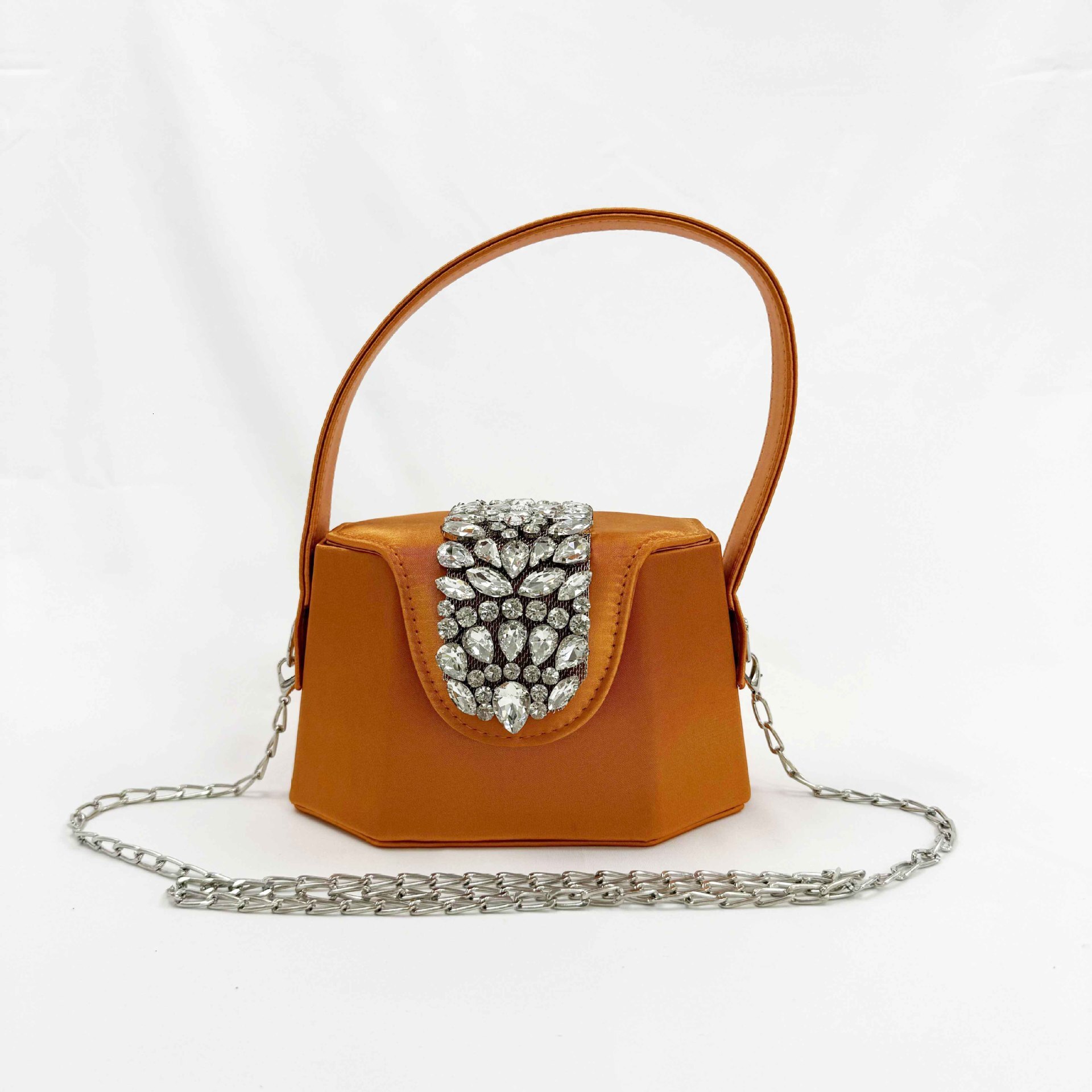 New Style New Product Women's Handheld Banquet Macaron Diamond Set Celebrity Dress Small Square Chain Strap Cross Bag