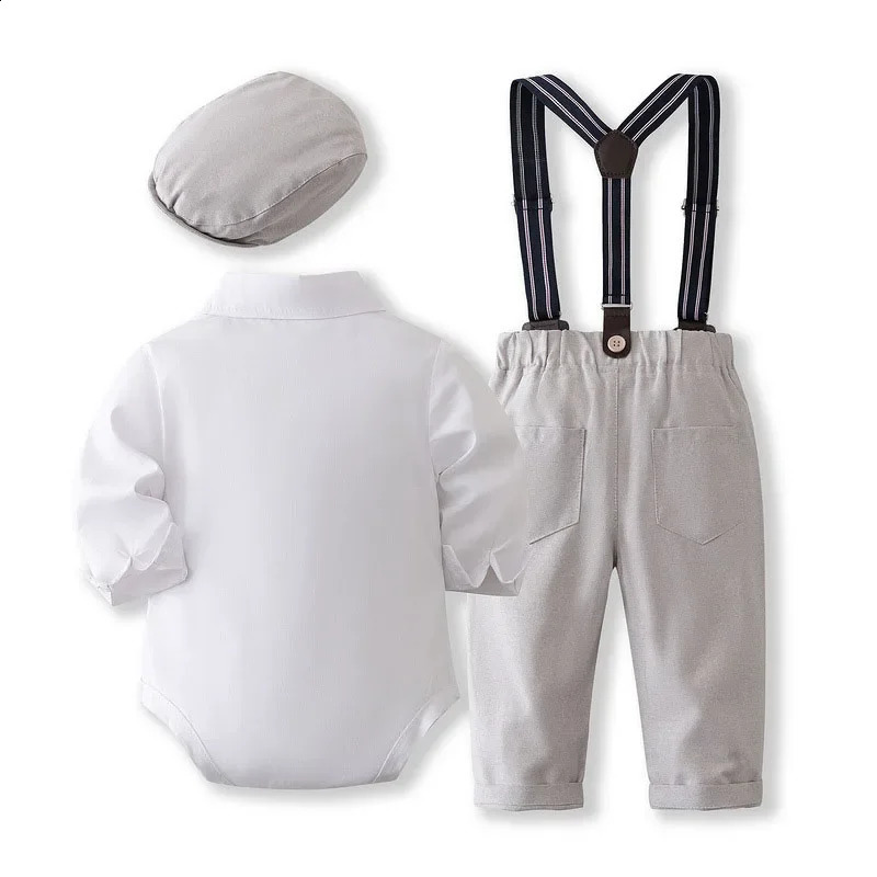 born Boys Formal Party Outfits Clothes Set Wedding Birthday Toddler Boy Gentleman Handsome Christening Elegant Suit 0-24M 250120
