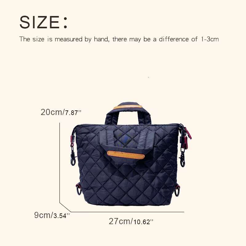 Casual Oxford Cloth Bags For Women Designer Handbag Purse 2024 New In Embroidered Rhombus Wide Straps Top Handle Shoulder