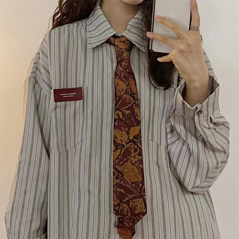 CoffeeTies For Men Women Suit Neck Tie Party Business Classic Brown Color Striped Neckties Student 250114