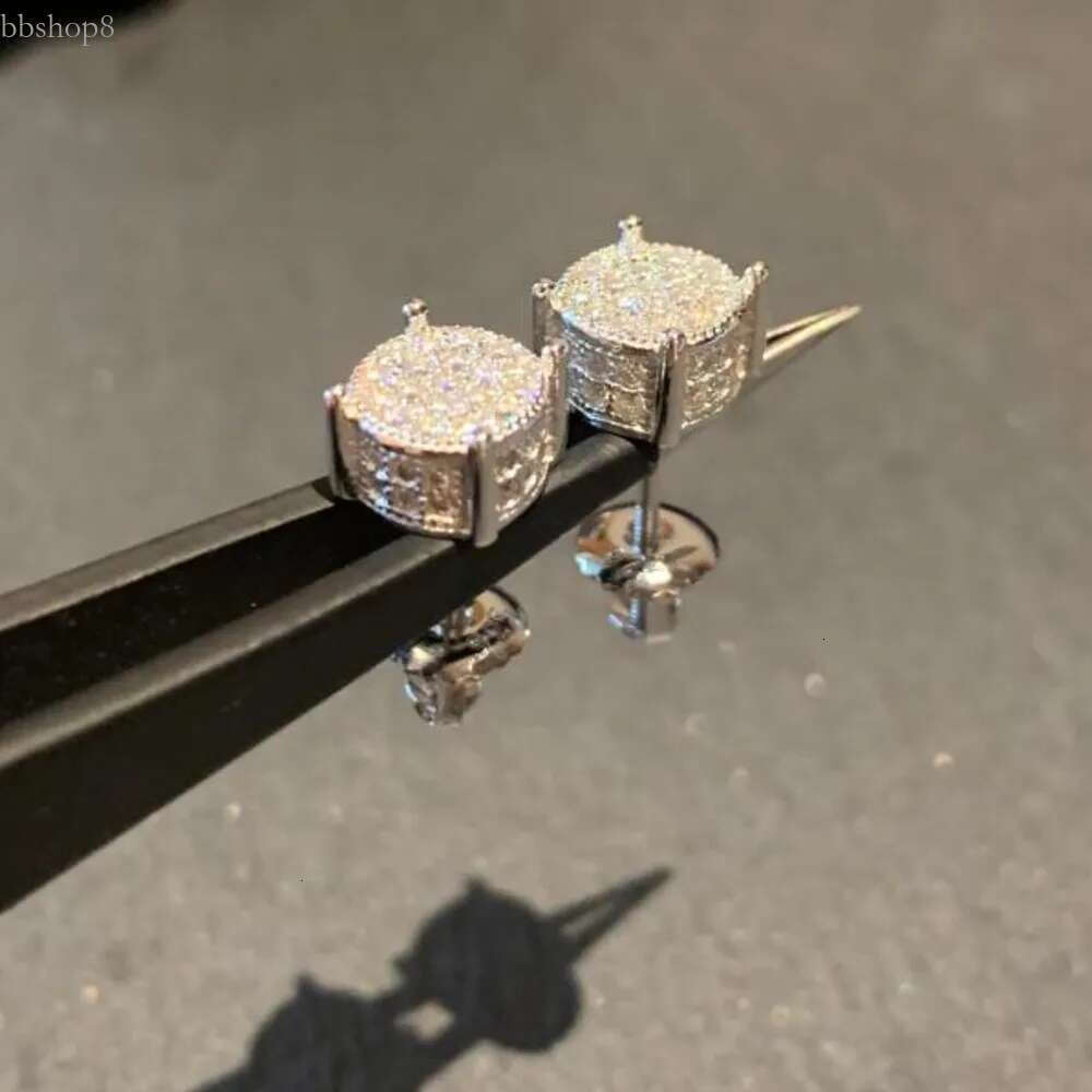 Moissanite Stud Earrings Punk Style Sterg Sier 2025 VVS Dia Lookalike